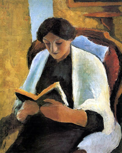 Auguste -Macke. Femme lisant. 1910