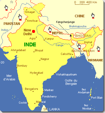 Carte de l'Inde